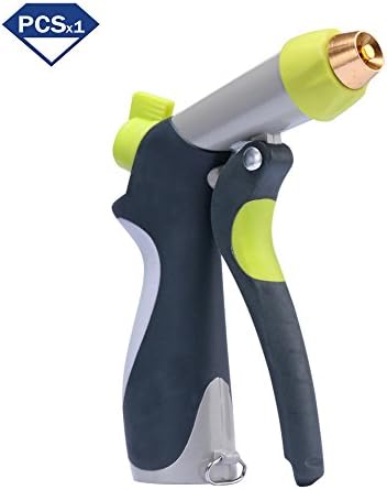 Spray nozzle Premium Heavy-Duty Adjustable Metal Hose Nozzle Car Wash High Pressure Washer Water Spray Gun Cleaner (1 PCS in package)