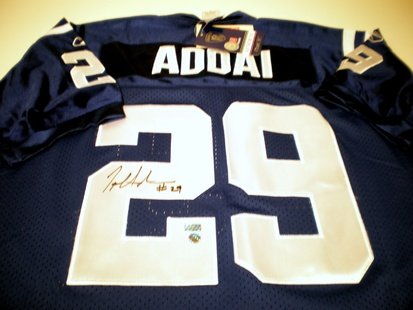 Joseph Addai Autographed Indianapolis Colts Authentic Blue Reebok Jersey