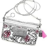 Coach Poppy Graffiti Flower Swingpack Crossbody Messenger Bag Purse 43683 Black White Multi