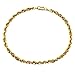 Duragold 14k Yellow Gold Hollow Diamond-Cut Rope