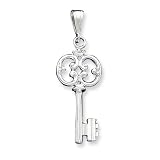 Sterling Silver Key Pendant with 20 inch Sterling Silver Chain