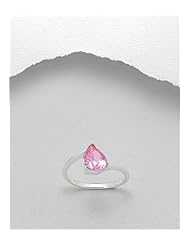 Pink CZ Ring In 92.5 Sterling Silver