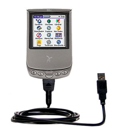 Classic Straight USB Cable for the Handspring Treo 90 with Power Hot Sync and Charge capabilities - uses Gomadic TipExchange Technology