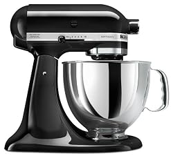 KitchenAid KSM150PSOB Artisan Series 5-Quart Mixer, Onyx Black