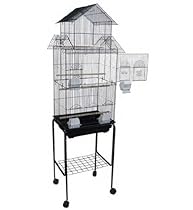 Large Canary Parakeet Cockatiel LoveBird Finch Roof Top Bird Cage With Stand --18