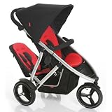 Phil & Teds Vibe Inline Double Stroller - Red