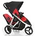 Phil & Teds Vibe Inline Double Stroller - Red