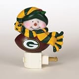 Green Bay Packers 5 Snowman Night Light - NFL Football