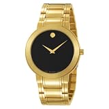 Movado Men's 606195 Stiri Gold-Plated Stainless Steel Bracelet Black Dial Watch