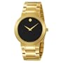 Movado Men's 606195 Stiri Gold-Plated Stainless-Steel Bracelet Black Dial Watch