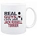 Mug White " Real guys love a Jack Russell Terrier " Dogs