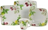 European 16 -Piece Fine Porcelain Dinnerware Set- Royal Orchard  Decor