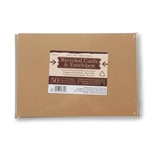 Darice® 5 x 7 Blank Cards & Envelopes - Value Pack - 50 Count - Natural