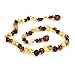Momma Goose Amber Baby Teething Necklace (Rounded Baroque, Multi)