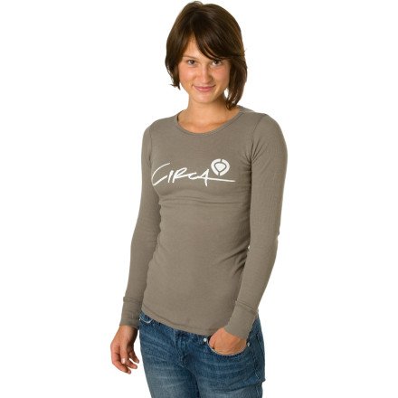 C1RCA Script Icon Thermal Top - Womens Warm Gray, XL