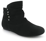 Platino Alisha Ladies Slouch Style Ankle Boot - Black