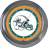 Miami Dolphins Neon Clock - 15 Inch - NFL