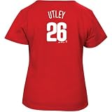 Chase Utley Philadelphia Phillies Women's Name and Number Tee