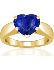 14K Yellow Gold Heart Cut Blue Sapphire Solitaire Ring (GIA Certificate)