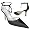 Borgo degli Ulivi Black Satin Evening Pump Shoes w/Stingray Pendant 5.5 US | 3 UK | 36 EU