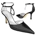 Borgo degli Ulivi Black Satin Evening Pump Shoes w/Stingray Pendant Image