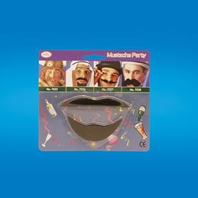 Moustache et barbe arabe noire