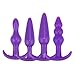 Gydoy 4pcs/set soft anal plug kit butt plug set with safe base for beginners
