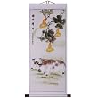 Hand-Painted 48" Oriental Wall Art Scroll - Lucky Pigs With White Border