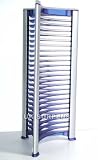 Prostor Blue & Steel Delta Metal 24 DVD Rack Tower PL349