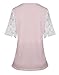FUNOC Womens Summer Casual Short Sleeve Shirt Tops Blouse Ladies Lace Casual Top Tank