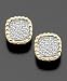 14k Gold & Sterling Silver Diamond Cushion Earrings (1/5 ct. t.w.)