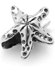 Chuvora Sterling Silver Starfish Bead Charm Fits Pandora Bracelet