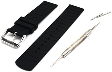 Gengshi® 20mm Rubber Replacement Watch Band For Samsung Galaxy gear s2 classic R732 And Moto 360 2nd Gen,Men's 42mm (Rubber Replacement Band Black)