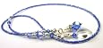 September Sapphire Sterling Silver Bookmarks; Swarovski Crystal Beaded Birthstone Book Thongs