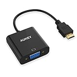 Aukey HDMI to VGA変換アダプター 1080P 金メッキコネクタ搭載 バスパワー CB-V4
