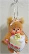 Bakery Shop Monchhichi Strawberry Cake Keychain Plush Doll