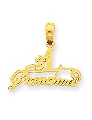 14k Yellow Gold #1 Grandma Pendant. Metal Wt- 0.58g