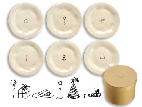 Celebrate Plates in Gift Box - Set of 6