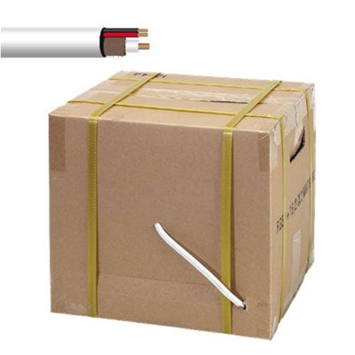 500FT SIAMESE RG59/18-2 WHITE CABLE IN BOX.