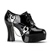 Sexy Ladies Shoes 4 Inch Sexy Mid Platform Oxford Shoe Black Patent Cop Costume Police Boot Handcuff