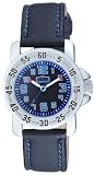 Scout - 280376001 - Montre Enfant - Garçon - Quartz analogique - Bracelet Cuir Noir - Sport - Boitier Acier - Bleu