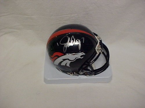 John Elway Hand Signed Autographed Denver Broncos Riddell Football Mini Helme...