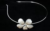 NEW White Enamel Flower Headband, Limited.