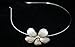 NEW White Enamel Flower Headband, Limited.