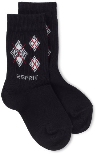 ESPRIT Unisex - Kinder Socken 18333 68 Argyle Socke, Gr. 32(31-34), Schwarz(black 3000) Preisvergleich