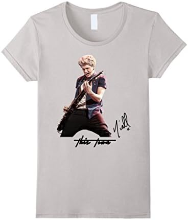 Women's Niall Horan Guitar Cool Music T Shirt Small Silver