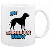 New My American Pit Bull Terrier Thinks I Am Great Mug Dog