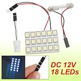 Cool Blue Color 1pcs 18 LED Car Interior Lights 12v, 3 Adapter (T10, Ba9s, and...