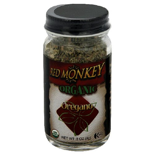 Red Monkey Organic Oregano Leaves, .3-Ounce Net Weight, 6-Count