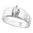 14K White Gold Diamond Solitaire Engagement Ring - 0.25 Ct.